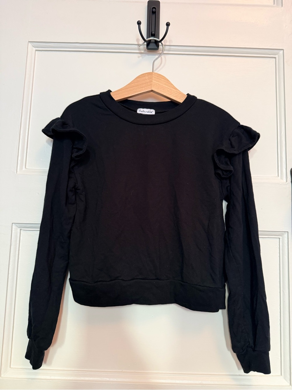 Splendid Girls Supersoft Ruffle Sweatshirt